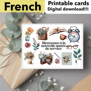 JW French New service year card. 2025 2026 pioneer gift. Enjoy your ministry gift. JW stationary printable greeting card