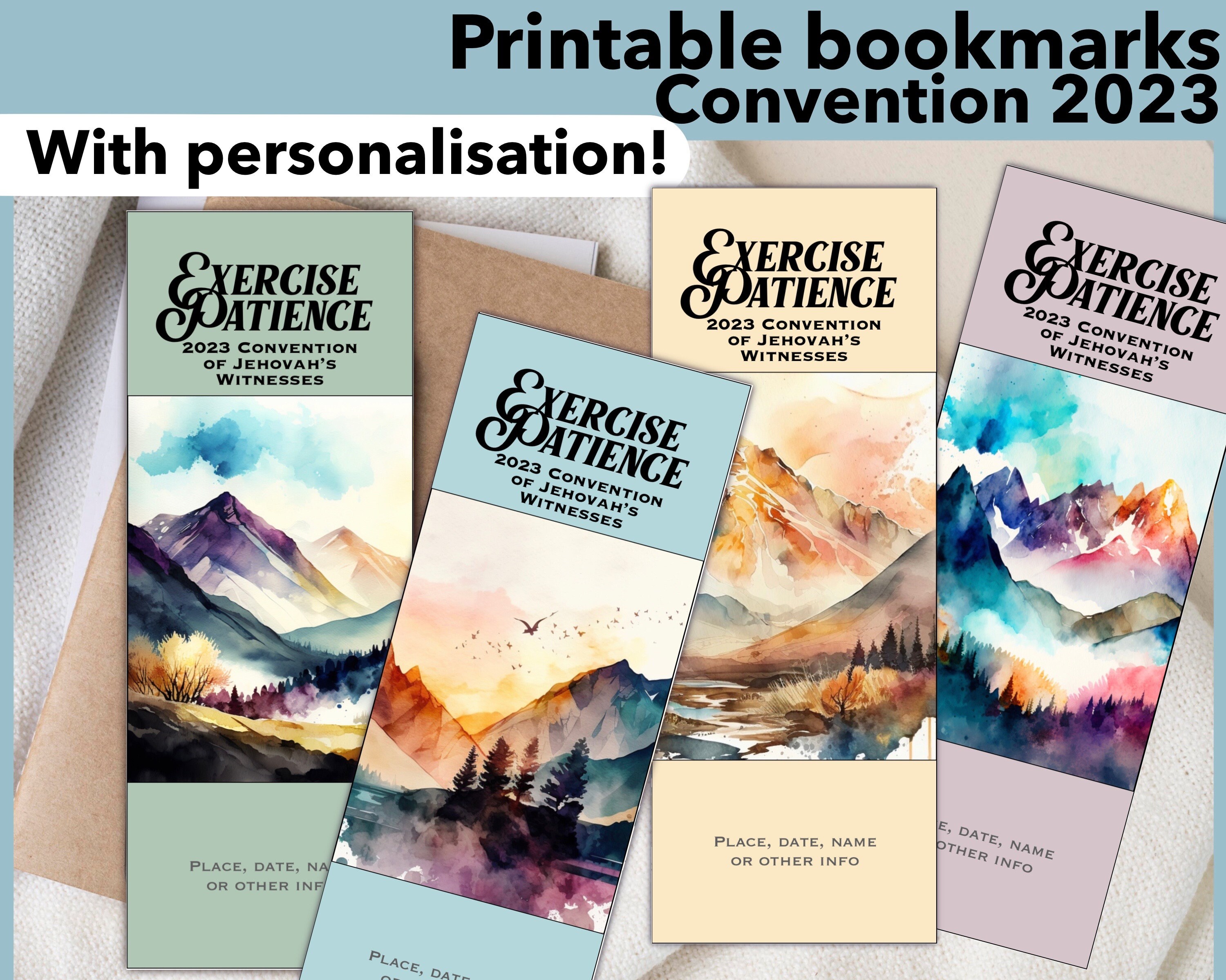 JW bookmarks Exercise Patience convention 2023 gift with 