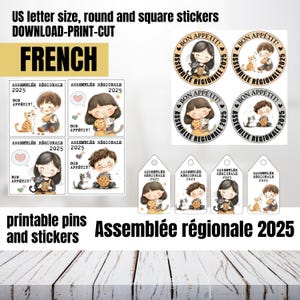 JW Franse snoepconventie voor kinderen 2025 kaart, speld, koekjesticker, pure aanbidding kinderen visitekaartjes cadeau, rond bemoedigend