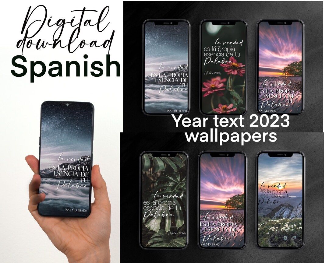 JW Wallpaper Spanish Year Text 2023 Screensaver for Iphone Etsy