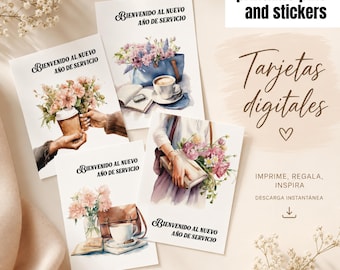 Spanish Pioneer Service Year Card 2026-2027: Printable Ministry Gift (Digital Download)