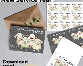 JW New service year card Spanish 2023 2024 pioneer gift. Enjoy your ministry gift. JW stationary printable greeting card