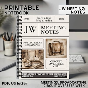 Appunti delle riunioni stampabili, quaderno, giornale di trasmissione 2025, visita del sorvegliante di circoscrizione, discorso pubblico stazionario