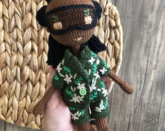 Personalized toy Crochet doll for girl. Made by your kid’s drawing by photo