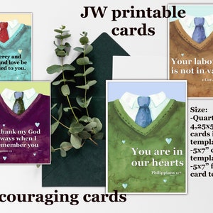 JW Karte für Älteste zum ausdrucken, Brüder Pioniere Geschenkidee, digitaler Download. Bibel Ermutigung Grußkarten mit Zeugen Gottes