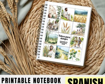 Cuaderno imprimible de la Convención Español 2026. Felices para siempre, Cuaderno de papelería Felicidad Eterna Jesús descarga digital, diario