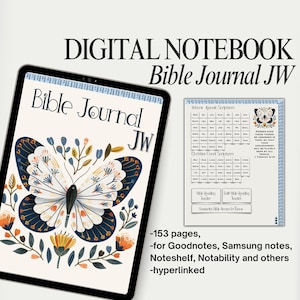 Dziennik biblijny JW Daily Bible, śledzenie czytania, GoodNotes, notatki Samsung, półka na notatki, hiperłącze PDF na iPadzie, notability
