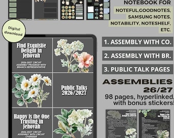 Assemblies and Public Talks Digital PDF notebook 2026 2027 circuit assemlby With Circuit Overseer Branch Representative