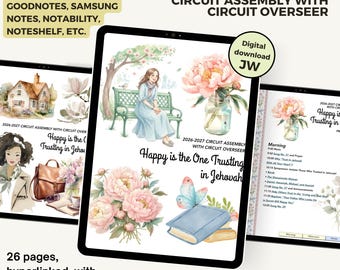 Digital PDF notebook circuit assemlby 2026 2027 Happy Is the One Trusting In Jehovah, with circuit overseer journal