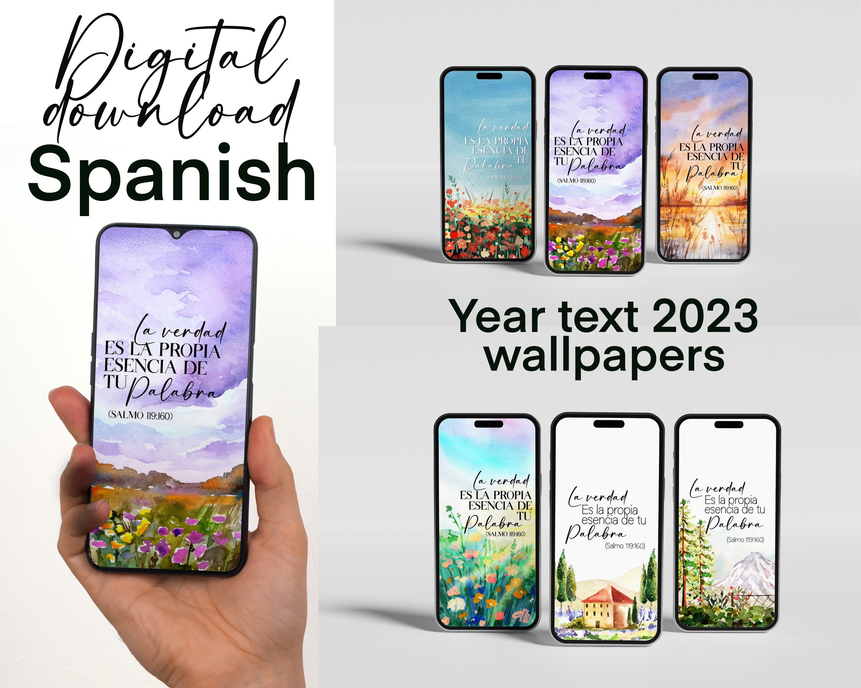 JW Wallpaper Spanish Year Text 2023 Screensaver for Iphone Etsy