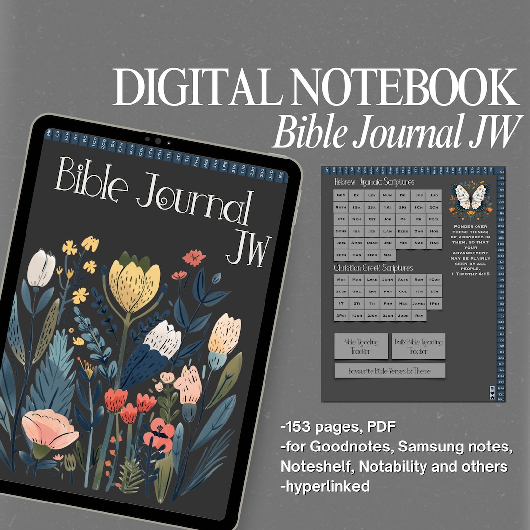 JW Daily Bible Notebook Journal, Reading Tracker, Goodnotes, Samsung