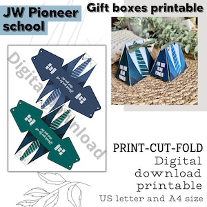 JW Pionier Bruder Box druckbar, Geschenktüte Älteste Pioniere Geschenk Geschenk, digitaler Download ermutigend druckbar