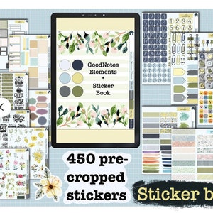 Digital GoodNotes Elements Functionele stickers voor planner en notitieboekje, stickerboek, voorgesneden minimalistische png-stijl. voor iPad-planner