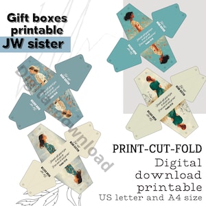 Boîte-cadeau de pionnière de femme aînée de JW imprimable, cadeau de pionniers de sac cadeau d'épouses d'aîné, téléchargement numérique encourageant l'impression