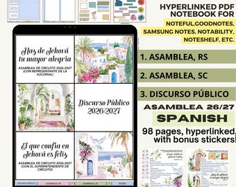 Spanish Assemblies and Public Talks Digital PDF notebook 2026 2027 circuit assemlby With Circuit Overseer Branch Representative
