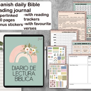 JW Spaans Bijbeldagboek voorlezen notitieboek español lectura Biblica for GoodNotes, pdf iPad met hyperlinks, met stickers notability Notesplank