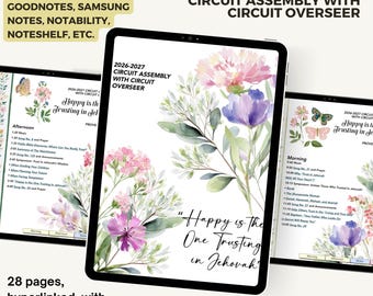 Digital PDF notebook circuit assemlby 2026 2027 Happy Is the One Trusting In Jehovah, with circuit overseer journal