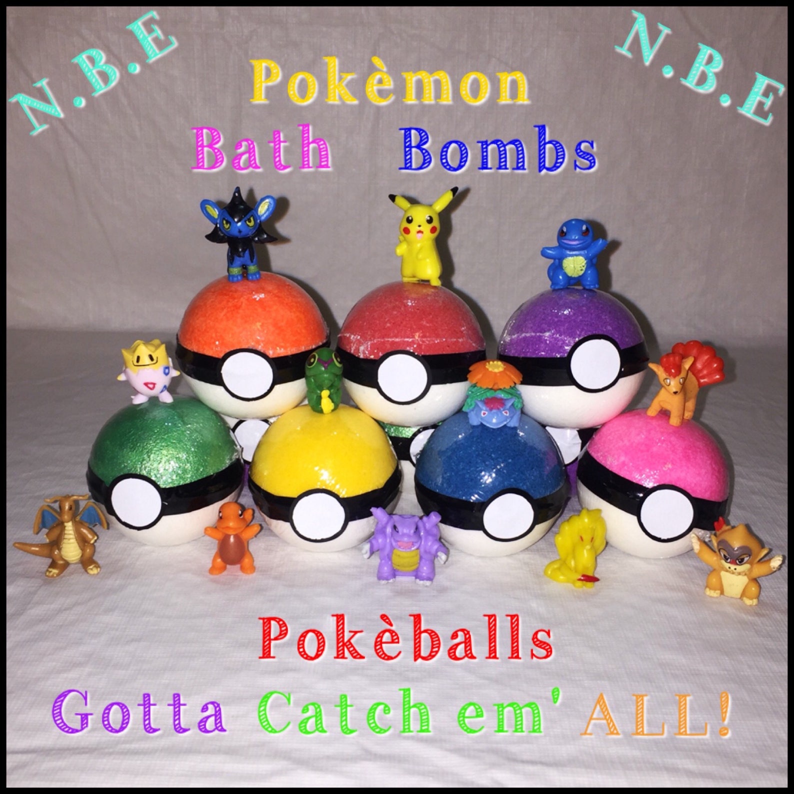 Pokemon GO Pokeball Peekaboo Toy Bath Bombs 7 Pack Etsy
