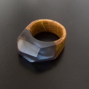 Handmade Wood Resin Ring: Unique Wooden Jewelry