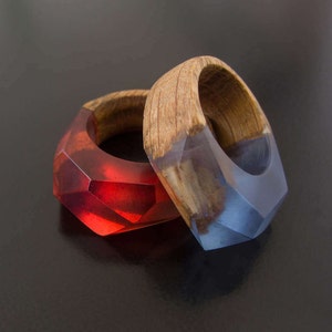 Woman ring Womens wood ring Wooden ring Resin Wood Ring image 1