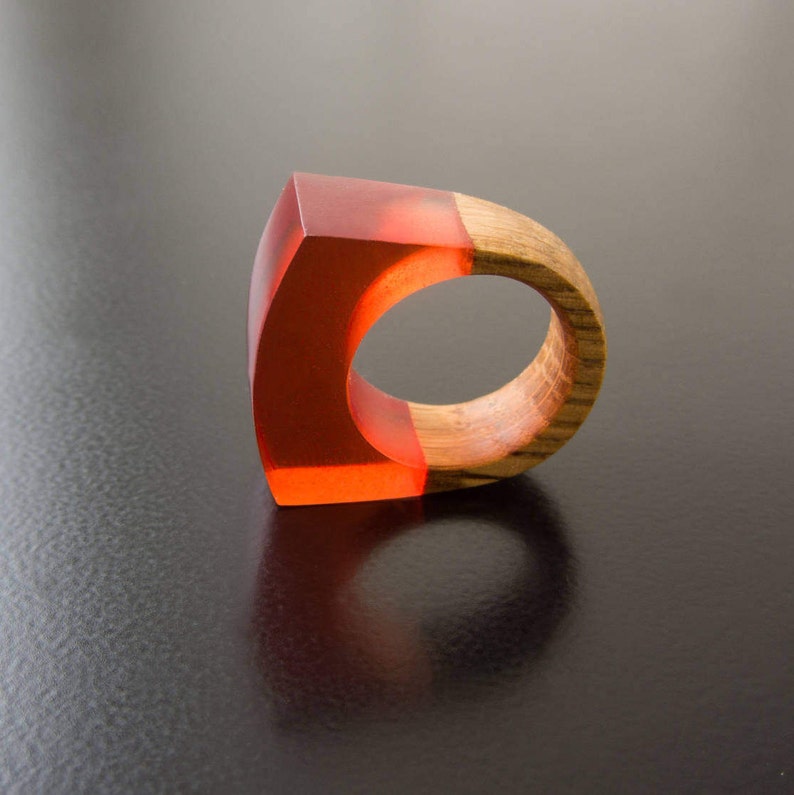 Resin Wood Ring Jewelry Rings Epoxy Resin Wood Resin Etsy