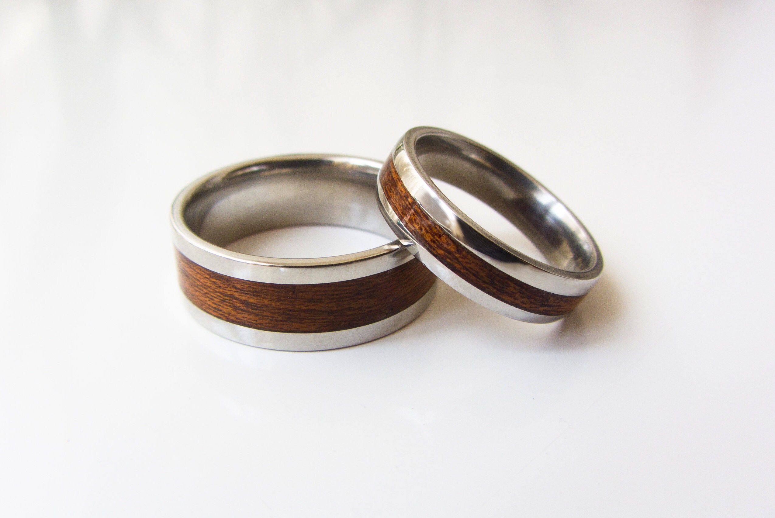 2 Stück Ehering Set EdelstahlRing seine und ihre Bänder Etsy