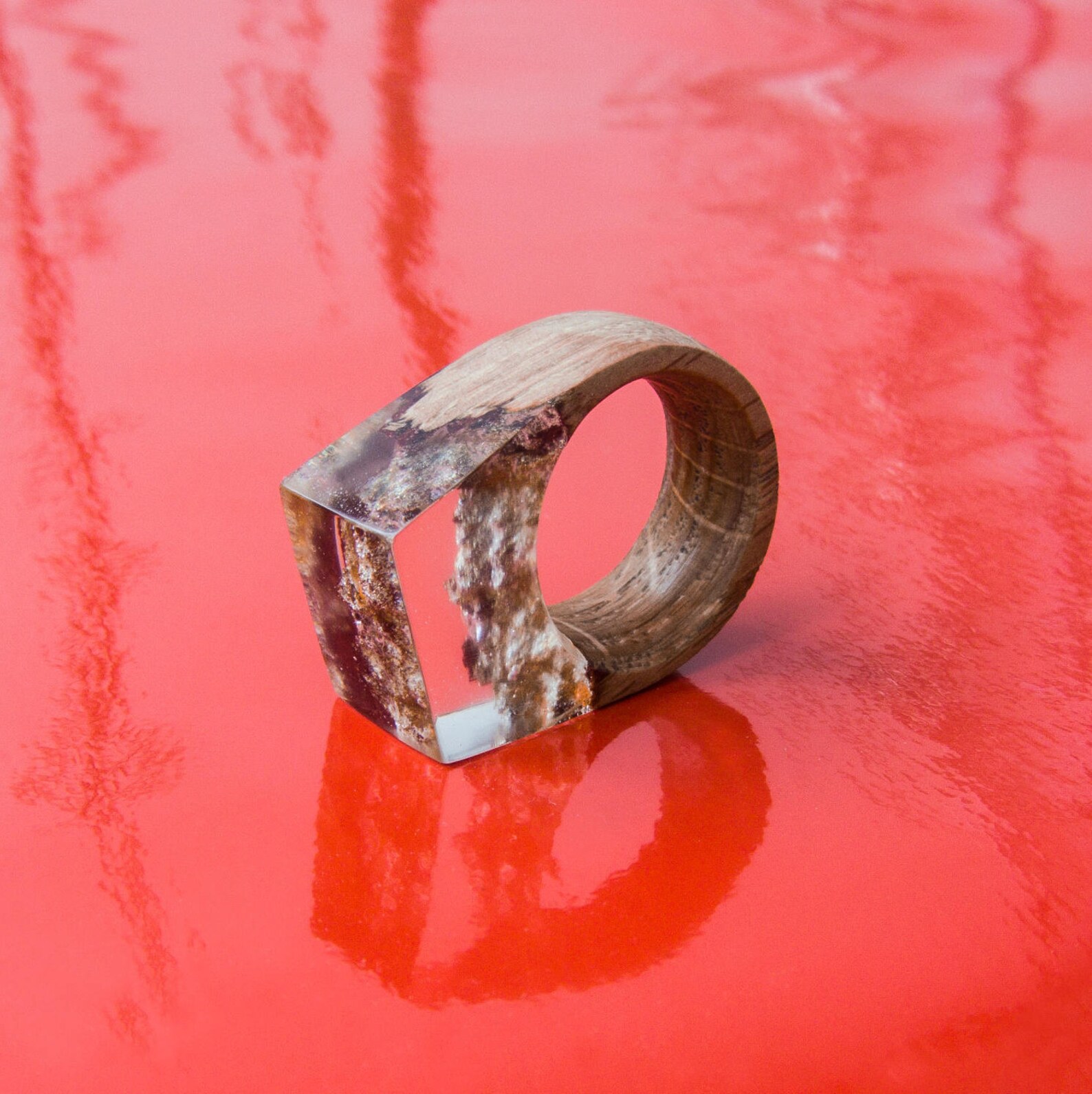 Womens Wood Ring Wood Ring Wooden Ring Wood Resin Jewelry Etsy