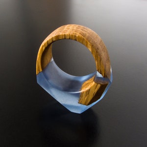 Woman ring Womens wood ring Wooden ring Resin Wood Ring image 5