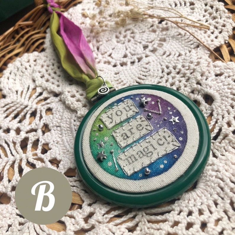You Are Magic Miniature Hoop Embroidery Art Style B