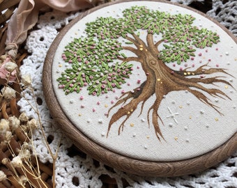 Blossom Enchanted Tree Embroidery Hoop Art