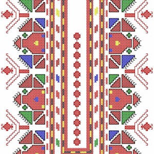Bulgarian embroidery Machine embroidery Cross stitch Shevitsa Шевица Българска национална бродерия Врачанска