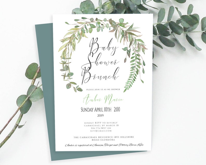 Baby Shower Brunch Invitation Template Baby Shower Editable Etsy Baby Shower Brunch Invitation Template Baby Shower Editable Etsy
