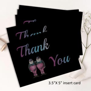 Wonderland THANK YOU card, Alice in Wonderland matching theme Thank You card, baby shower, digital download diy edit print  47(c)B-ty