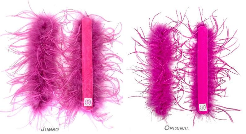 Pair Of Ostrich Feather Snap Bracelets High Quality Full Volume - Barbie Pink bild 3