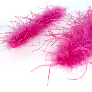 Pair Of Ostrich Feather Snap Bracelets High Quality Full Volume - Barbie Pink bild 5