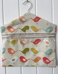 Handmade Hanging Peg Bag: Colorful Birds Design, Homeware Gift