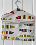 Handmade Hanging Peg Bag: Sardines Fabric, Homeware Gift