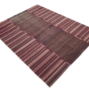 Tapete Kilim Patchwork Extra Grande 8x9: Tapete de lã feito à mão grande