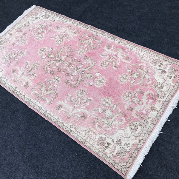 Pink Oushak Rug Etsy