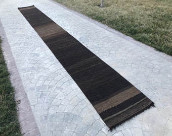 2x23 Bohemian Extra Long Neutral Brown Oushak rug Runner, Vintage turkish Minimalist rug , soft color rug,Stair case rug ,Home of decor rugs