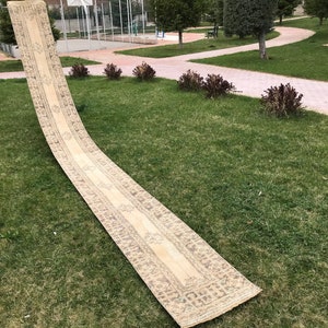1.8x19.1 ft/ Extra Long Patchwork Stair runner,Narrow Long Vintage Runner Rug, Oushak Runner Rug ,Turkish Runner Rug, Home living Floor Rug