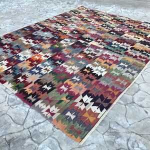 9x12 VINTAGE TURKISH KILIM , 9x12 Wool Rug, 9x12 Vintage Rug,9x12 Rug, Handmade Kilim Rug,9x12 Kilim Rug,vintage kilim rug,Turkish Kilim Rug