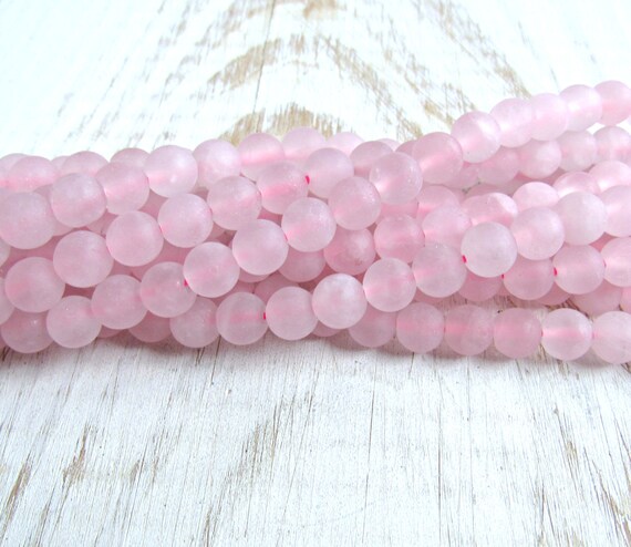 TITANIUM HEIRLOOM PINK ROCK CRYSTAL GEMSTONE ROUND 10MM LOOSE BEADS 15.5/"