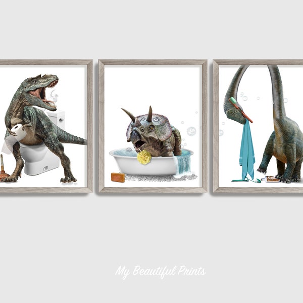 Dinosaur Bathroom Etsy
