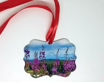 Togwotee Pass Wildflowers, Grand Teton National Park Ornament, Wyoming Fireweed Photo Christmas Gift