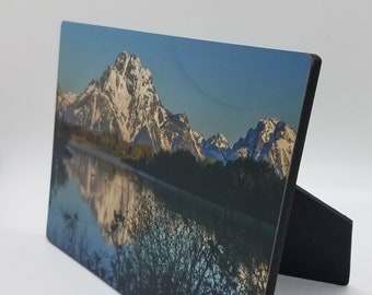 Grand Teton National Park 5x7 Desktop Photo Print, Jackson Hole Wyoming Mountains Shelf Decor
