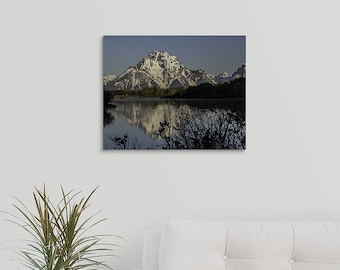 Grand Teton National Park 16x20 Canvas Print, Jackson Hole Wyoming Mountain Decor Wall Art