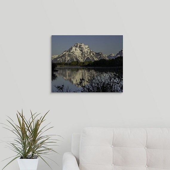 Grand Teton National Park 16x20 Canvas Print, Jackson Hole Wyoming Mountain  Decor Wall Art 