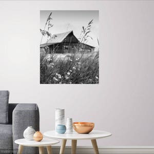 Moulton Barn Black and White Canvas Print, Grand Teton National Park Wall Art image 9