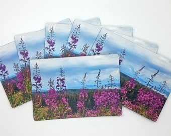 Wyoming Wildflower Mountain Magnet, Grand Teton National Park Photo, Teton Mountain Range Jackson Hole Souvenir Magnet, Ready to Ship Gift